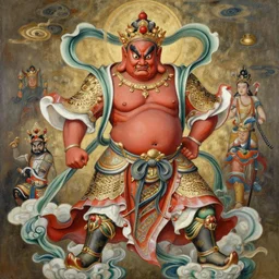 visiting the god of fury, 4 k highly detailed painting