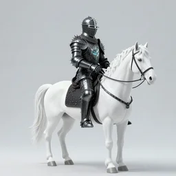 a knight wearing black armor made of thorns and glass rides a white unicorn into the sunrise, concept art, masterpiece, cinematic light