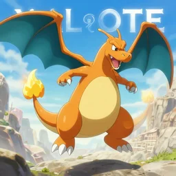 Walter White riding Charizard, beautiful cover art, no text