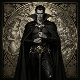 vampire, dark fantasy, intricate, elegant, highly detailed, digital painting, artstation, concept art, matte, sharp focus, illustration, art by artgerm and alphonse mucha