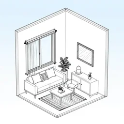 a blueprint of small room