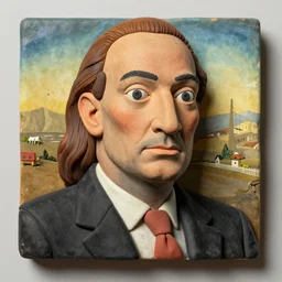 a play - doh sculpture of a famous salvador dali painting