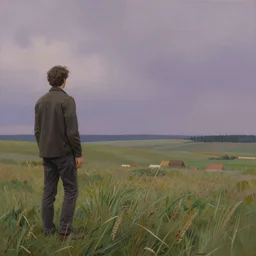 landscape in style of michael korman