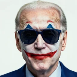 joe biden with sunglasses as the joker, joker biden, stars stripes doom eternal with detailed faces enchanted psychedelic wide angle shot white background vector art illustration gears of war illustration gta 5 artwork of joe biden, in the style of gta 5 loading screen, by stephen bliss by hieronymus bosch and frank frazetta