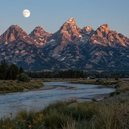 the moon and the tetons and the snake river, by ansel adams,