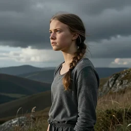 greta thunberg gigachad greyscale high definition