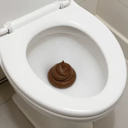 poop in toilet