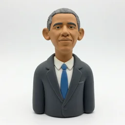 clay totem figurine of barack obama with shoddy wax resist coloring, art photography, iphone picture