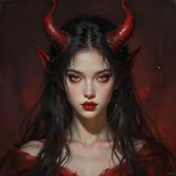 Beautiful Girl being Infected by a Demon, detailed, centered, digital painting, artstation, concept art, donato giancola, Joseph Christian Leyendecker, WLOP, Boris Vallejo, Breathtaking, 8k resolution, extremely detailed, beautiful, establishing shot, artistic, hyperrealistic, beautiful face, octane render, cinematic lighting, dramatic lighting, masterpiece