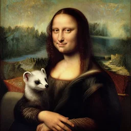leonardo davinci painting of mark zuckerberg with an ermine