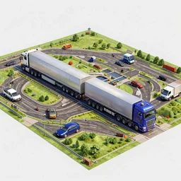 realistic graphic of transport tycoon,