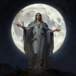 god of moon, fantasy, painting by gaston bussiere, craig mullins, j. c. leyendecker, trending on artstation
