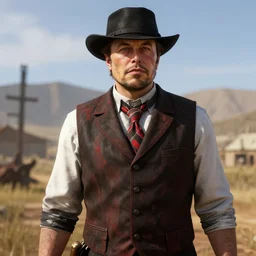 Elon musk in red dead redemption 2 4K detail