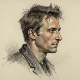a realistic yet scraggly portrait sketch of the side profile of a stern and sophisticated hayden christensen, trending on artstation, intricate details, in the style of frank auerbach, in the style of sergio aragones, in the style of martin ansin, in the style of david aja, in the style of mattias adolfsson