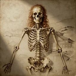 griffin, an anatomy drawing by Leonardo da Vinci, skeleton structure, dissection sketch, very detailed, historical,