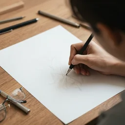 someone drawing