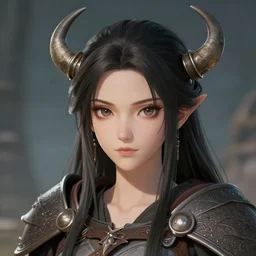 head and shoulders portrait of a barbarian, female, high fantasy, dnd, sakimichan