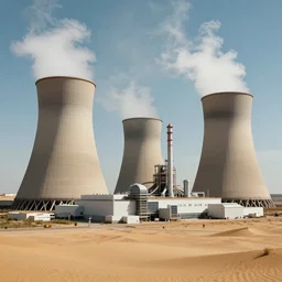 a nuclear power plant in a still from dune ( 2 0 2 1 ), wide - shot, intricate, 4 k