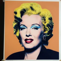 individual silk screen portrait of margaret thatcher by andy warhol