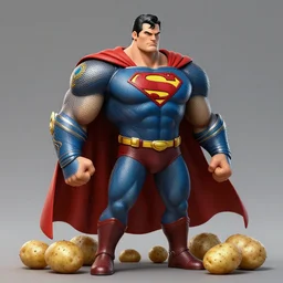 kazakh batman with superman potatoes, concept art, trending on artstation, highly detailed, intricate, sharp focus, digital art, 8 k