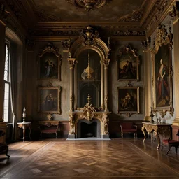 a room inside a gothic mansion, ornate, elegant, artwork, paint, sharp, digital art, realism, by aleksi briclot