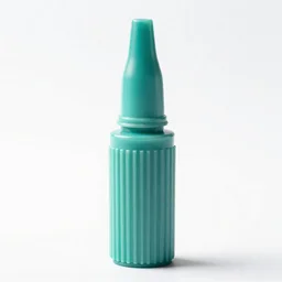 turquoise glue sticks, high detail macro photography, isolated on a pure white background, centered, entire object in frame, sharp focus, soft studio lighting