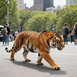 tasmanian tigers attacking people in union square nyc.