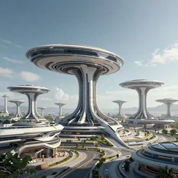 scifi arcology octane render 4 k