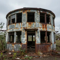 old abandoned base, grunge, dingy, rusted