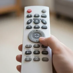 smiling remote control