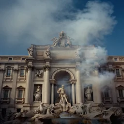 thick clouds, smoke,!!! colorized, rome, stars dramatic light, ultrafine, hyperrealistic, 3 2 k, 3 5 mm film still, movie