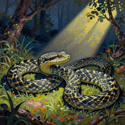 Cryptopunk with pit vipers, pointillisme