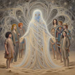 high intricate painting of the glimmering fractal sandman, full shot, neil gaiman, maria panfilova, andrea savchenko, mike kime, ludovic plouffe, qi sheng luo, oliver cook, julian calle, eddie mendoza, trending on artstation