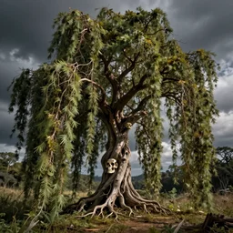 a weeping skull tree