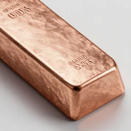 cut copper ingot texture material, high definition, high detail, 8k, photorealistic