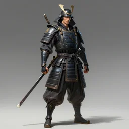 an epic concept art of a samurai by the artist Arthur Gimaldinov Rendering a cyberpunk samurai, full of details, by Evan Lee and Jason Nguyen , art book, trending on artstation