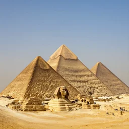 wide angle view, godzilla smashes pyramid giza, photorealistic, insanely detailed, daylight, tele photo lens, 8 k