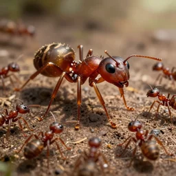 from up here the people just look like ants. that's because they are ants