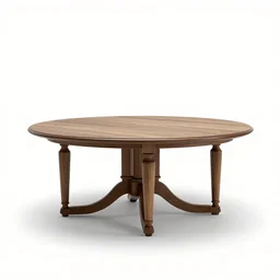 retro dining table, clean 3d render, octane render, isolated on a pure white background, centered, entire object in frame, sharp focus, soft studio lighting