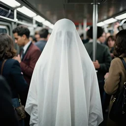 medium format portrait ghostly appearance in new york subway crowd by 1 9 6 0 s street photographer, hasselblad film shallow focus portrait, male portrait presented on unsplash, soft light shot on expired color film