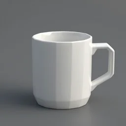 a low poly mug