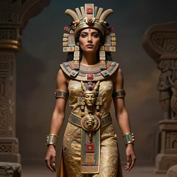Supay aztec demon god full body realistic
