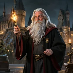 Gandalf applying for a job at Hogwarts, digital art