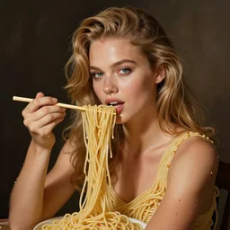playboy model made of noodles