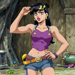 Jason Vorhees in the style of JoJo’s bizarre adventure. Award winning. Cel animation