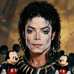 single black face michael jackson, michael jackson, black panther, michael jackson, michael jackson, michael jackson, michael jackson, michael jackson, ( ( ( mickey mouse ) ) ), nendroid, malti klarwein style