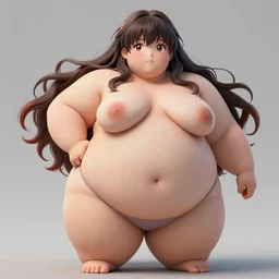 3 d render of an anime drawing of an impossibly curvy girl by artgerm and gil elvgren featured on pixiv, booru, exaggerated proportions, high resolution digital art, 4 k