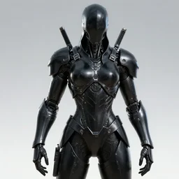 highly detailed portrait of a cybernetic assassin, black iridescent armor, unreal engine, fantasy art by greg rutkowski rhads ferdinand knab wlop makoto shinkai