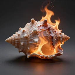 seashell made of Fractal flame