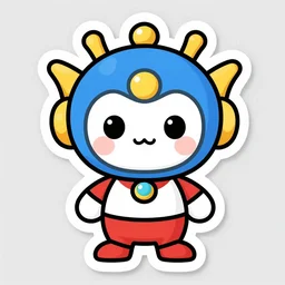 cute miss mascot korillon korillon chingling super hero sticker art, cronobreaker, beeple game icon